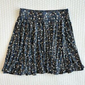 Urban Outfitters Pins and Needles gray floral skater mini skirt